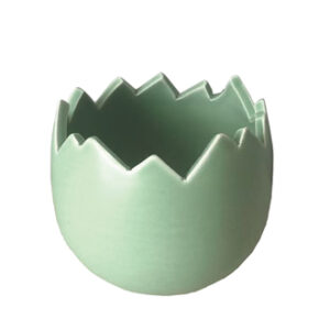 Æggeskal, keramik, stående, grøn - 9CM