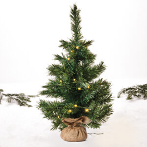 Grantræ, i hessianpose, 50 LED lys (220V) - 90CM