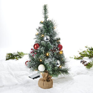 Grantræ, med kugler&kogler, 20LED (BATTERI) - 60CM