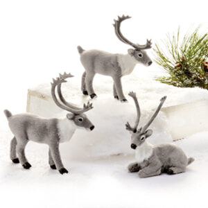Rensdyr, kunstpels - 16CM, 3 ASS.
