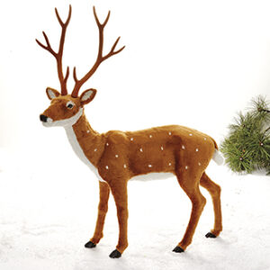 Dådyr, kunstpels, med gevir - 90CM