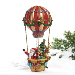 Luftballon, poly., med julemand&rensdyr - 42X18CM