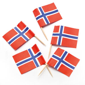 Norske flag, på pind - 4CM, 50/POS