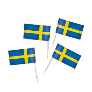 Svenske flag, på pind - 4CM, 50/POS