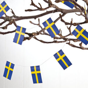 Svenske flagranker, med 20 flag, 2m - 2/POS