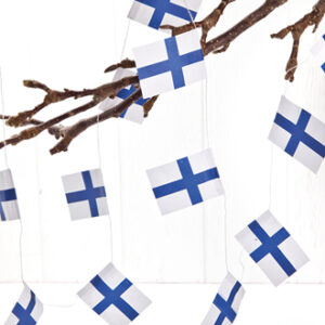 Finske flagranker, med 20 flag, 2m snor - 2/POS