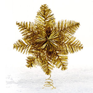 Topstjerne, lametta, guld - 25CM