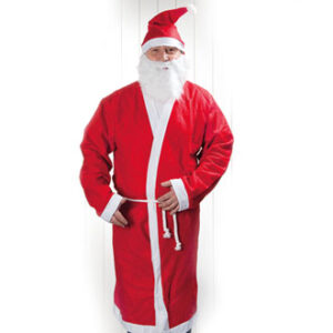 Julemandskåbe/hue/skæg/snor -
