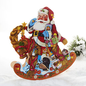 Julekalender, julemand på gyngehest - 46CM