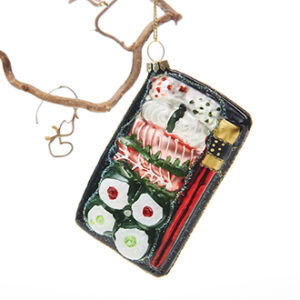 Sushi boks, glas, med snor - 10X6CM