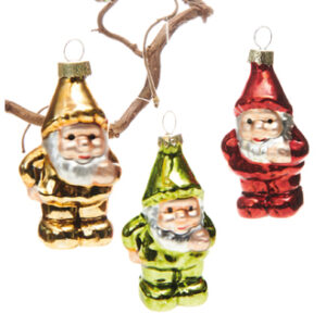 Glasfigur, nissegnom, med snor - 8CM, 3/ÆSK