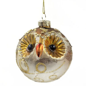 Uglekugle, glas, med snor - 8CM