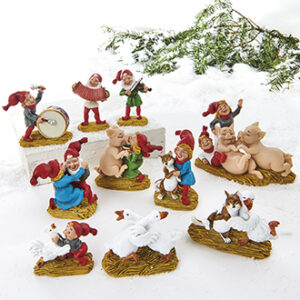 Julebal i loen, poly., Vilhelm H, H:5-10cm - 11/ÆSK