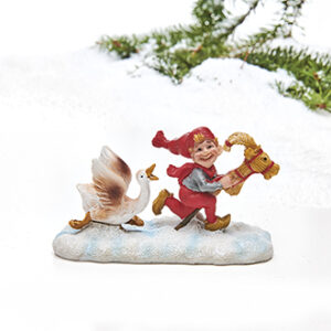 Nisse med gås, poly., Vilhelm Hansen - 6X15CM