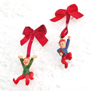 Bramming nisse broche, poly., 4cm - 2 ASS.