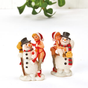 Pobra julegodte, poly., med snemand - 6CM, 2 ASS.