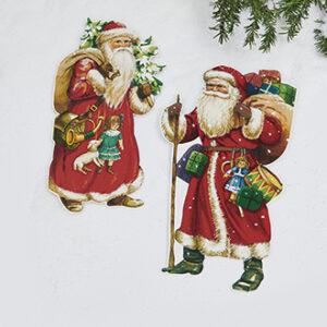 Karton ophæng, Pobra nostalgisk julemand - 40CM, 2/POS