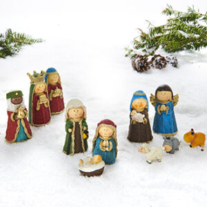 Figurer, religiøse, poly., 3-11cm - 11/SÆT