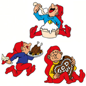 Bramming nisse, træ, til vægophæng - 60CM, 3 ASS.