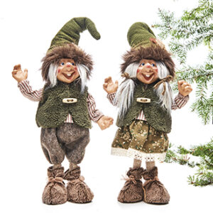 Nisse, pige/dreng, stof - 50CM, 2 ASS.