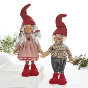 Nisse, pige/dreng, stof - 34CM, 2 ASS.