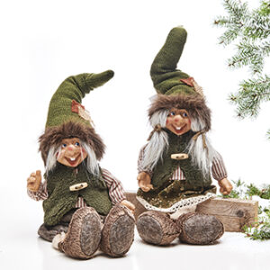 Nisse, pige/dreng, stof - 50CM, 2 ASS.