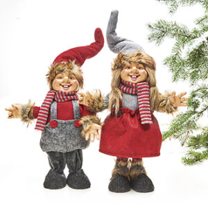 Nisse, pige/dreng, stof - 55CM, 2 ASS.