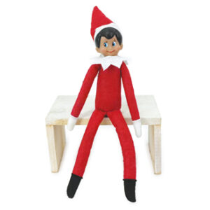 Nisse alf, stof, siddende - 35CM