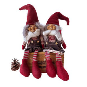 Nisse, pige/dreng, stof, med hængeben - 60CM, 2 ASS.
