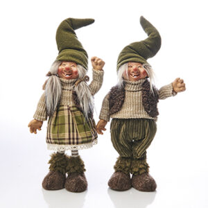 Nisse, pige/dreng, stof - 44CM, 2 ASS.