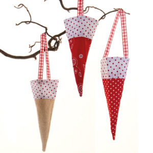 Kræmmehuse, stof - 16CM, 3 ASS., 3/POS