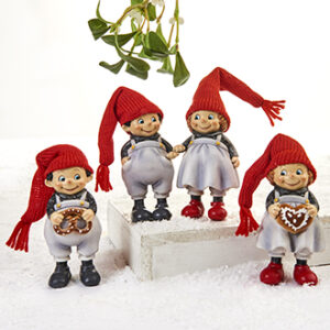 Nissebarn, poly., Pobra design - 12CM, 4 ASS.
