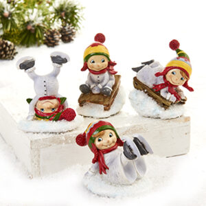 Nissebarn, poly., Pobra design - 8CM, 4 ASS.