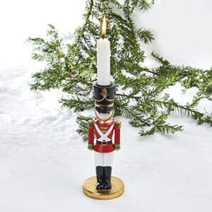 Lysestage, poly. soldat, 21CM, t/20mm lys, ø:20mm