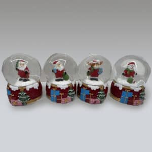 Snevejr, m/poly. fig., ø:45mm, 6,5CM, 4 ASS.
