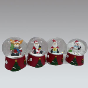 Snevejr, m/poly. fig., ø:45mm, 6,5CM, 4 ASS.