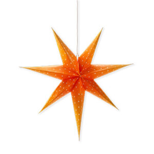 Adventstjerne, orange, t/el-pære, 60CM