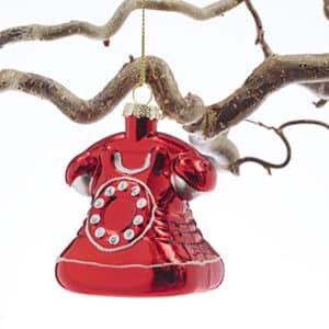 Gammel telefon glas, m/snor- 8x7CM