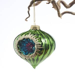 Kugle, m/refleks, glas, m/snor - 10CM