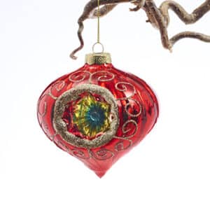 Kugle, m/refleks, glas, m/snor - 10CM