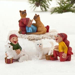 Bramming nisse, poly., m/kat -, 5CM, 3 ASS