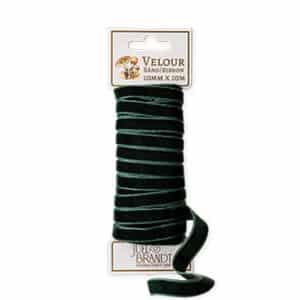 Velourbånd10mmX10m mørkegrøn