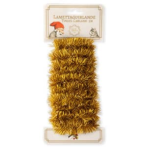 Lametta guirlande, guld, 3M, Ø: 3cm