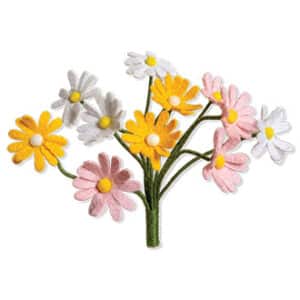 Blomster, uld, 19cm, 6/stk.