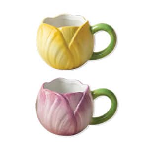 Blomster krus, keramik, 14CM. 2 ASS.